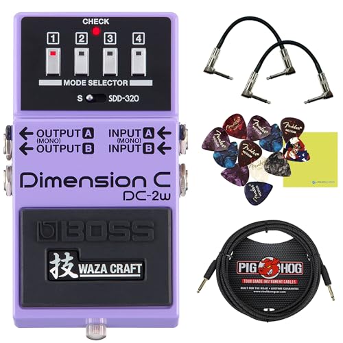 Boss DC-2W �f�B�����V���� C �y�_���o���h�� Strukture S6P48 �D�蒼�p�p�b�`�P�[�u���APig Hog PCH10BK "Black Woven" �y��P�[�u���A12�p�b�N �M�^�[�s�b�N�Ɖt�̃I�[�f�B�I�����N���X