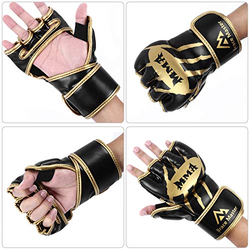image for Brace Master MMA Gloves UFC Gloves Boxing Gloves for Men Women Leather