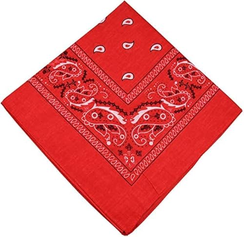 Bandana Estampada Lenço Rock Fitness Sports Colorida Moda Penteado (Cor Vermelha)