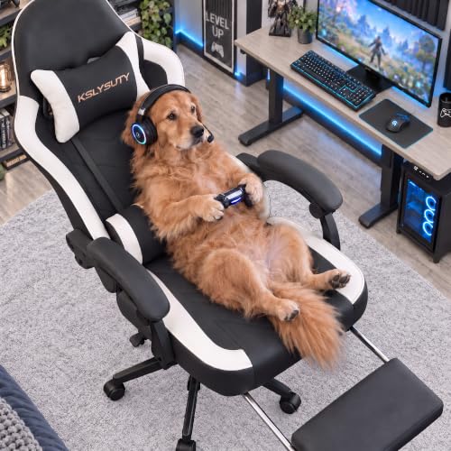 Kslysuty Gaming Chair with Footrest