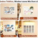 tonhui Tablica magnetyczna, 58 x 40 cm, magnetyczna, z metalu, bardzo duża tablica magnetyczna do magnesów podróżnych i kolekcjonerów, do kuchni, biura i salonu, matowa tablica z mocowaniem śrubowym