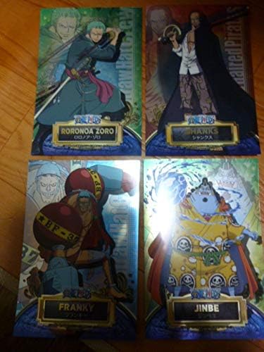 Amazon One Piece ゾロ シャンクス ジンベエ フランキー 4枚セット メタリックシート ガム ワンピース アニメ 萌えグッズ 通販
