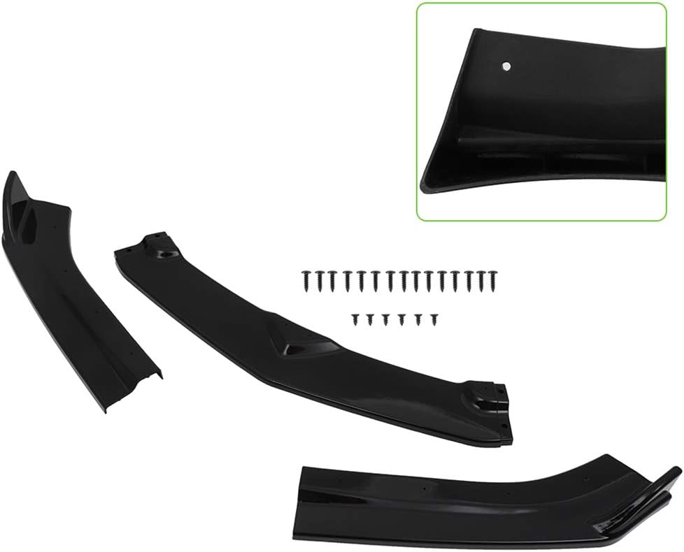 OCPTY 3PCS PP Car Front Bumper Spoiler Lip fit for 2015-2018 for Chevrolet Camaro