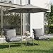 WOLTU Gartenmöbel Set 3-teilig 2 Sessel 1 Couchtisch und Kissen Balkonmöbel Metallrahmen 160kg Belastbarkeit Garten Balkon Möbel Klein Gartentisch mit 2 Stühlen, Grau