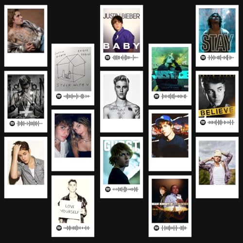 Image of Funk You Store Justin Bieber Poster | Justin Bieber Mini Posters Kit (Set of 15) | Justin Bieber Collage Kit Compact Size (8 x 6 cm) Posters for Phone Accessories, Bedroom, Office, Living room