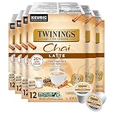 Twinings Chai Latte Black Tea 72 K-Cup Pods for Keurig, 12 Count (Pack of 6), Creamy, Slightly Sweet, Less Sugar, Caffeinated, Enjoy Hot or Iced