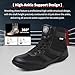 ziitop Wrestling Shoes Men Boxing Shoe for Mens Weightlifting Powerlifting Deadlift Squatting High Top Fitness Zero Drop Black