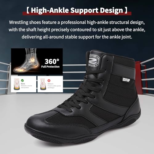 Wrestling Shoes Men Boxing Shoe for Mens Weightlifting Powerlifting Deadlift Squatting High Top Fitness Zero Drop2