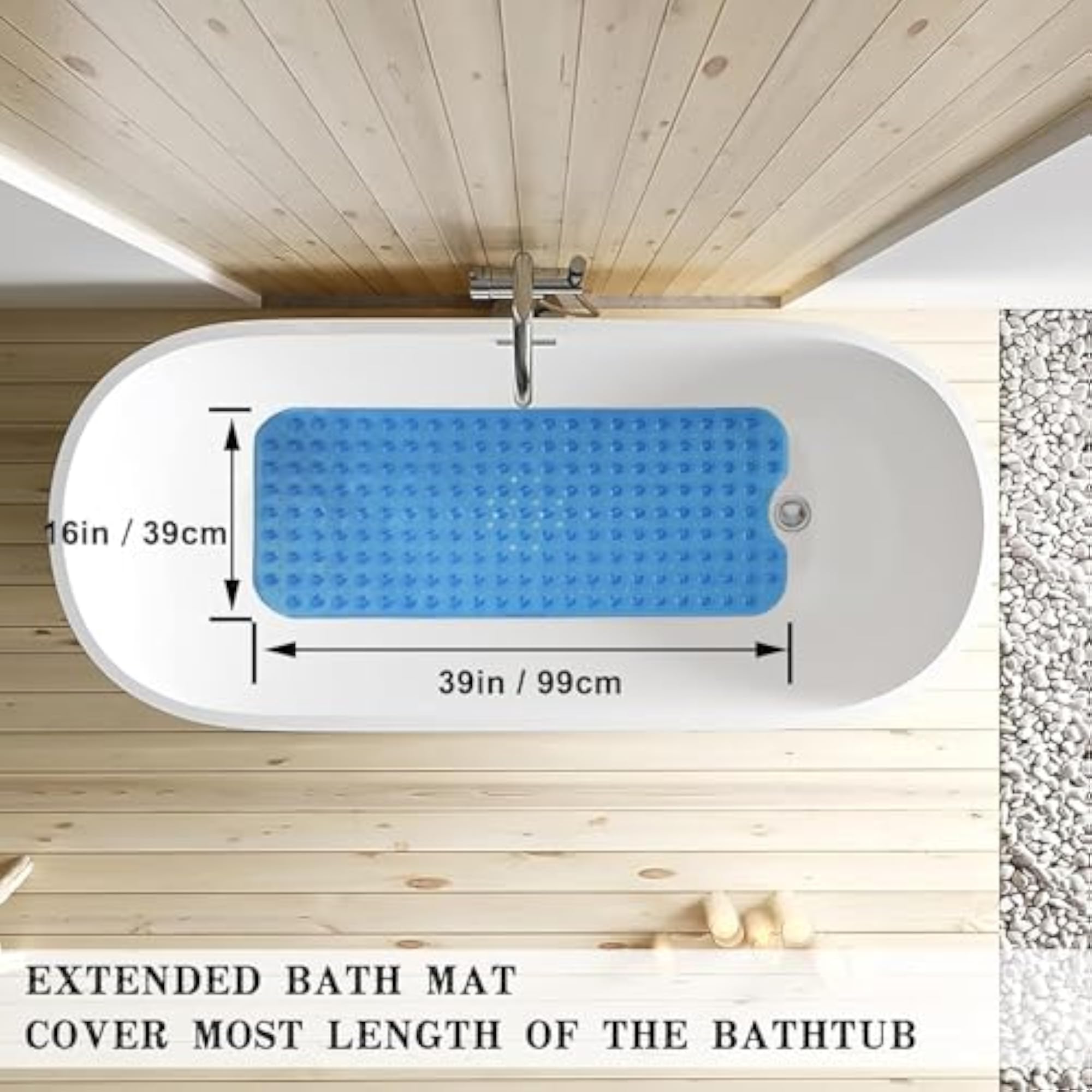 Machine Washable PVC Door Bathroom Mat, Bath Tub Mat
