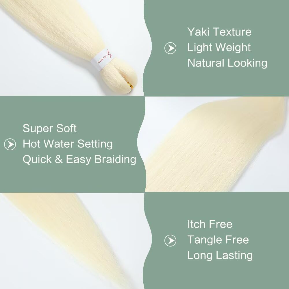YDDM Capelli Per Treccine Africane Morado Extension Treccine Texture Yaki Easy Install per Principianti 32 Pollici 3 Pezzi Capelli Leggeri e Naturali per Box Braids, Twist e Crochet — view 179