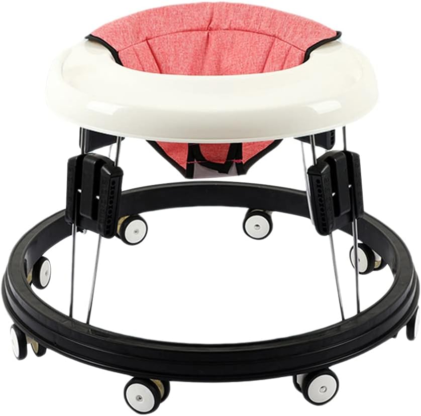 KITCISSL Baby Walkers for Boys/Girls, Baby Walker Premium Infant Toddler Walkers for Babies with Adjustable Bouncy Seat/Universal Wheels/Easy Clean Tray, Legs Exersaucer Helper (Color : Grey A)