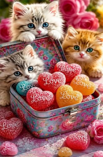 Puzzle de 100 piezas para adultos con diseño de gatitos rompecabezas de 40x28 cm con letras 1