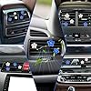 Flower Air Freshener Car Clips 6 Pcs Blue White Daisy Flower Car Air Freshener Vent Clips Accessories For Women Cute Vent Clip For Women Interior Conditioning Decor 3.2cm/2.9cm #5