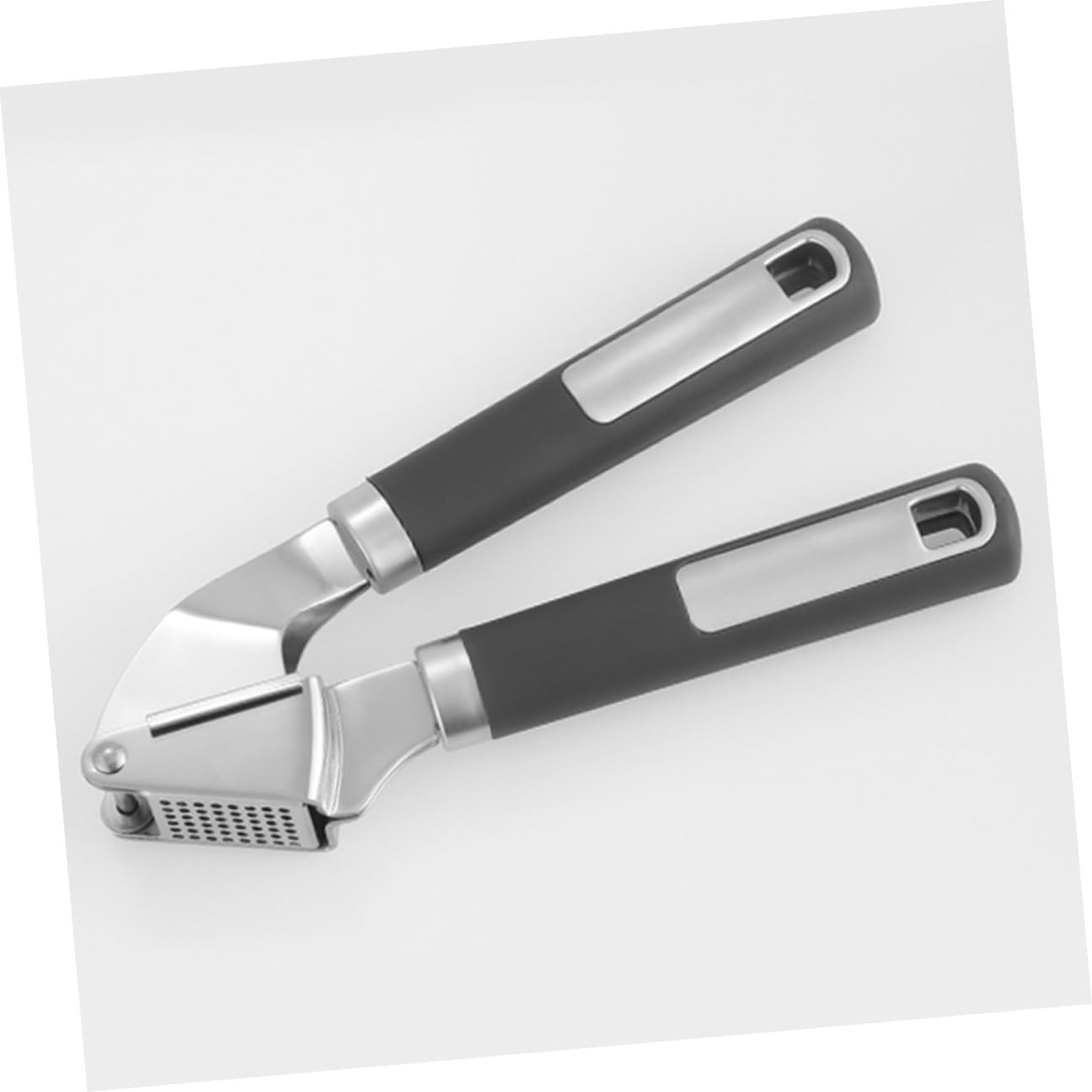 SHOWERORO Manual Stainless Steel Garlic Press Garlic Crusher Kitchen Tool Handheld for Home Cooking and Food Preparation