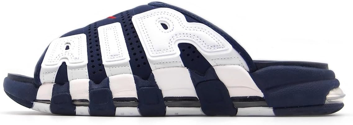 ナイキ] AIR MORE UPTEMPO SLIDE WHITE/MIDNIGHT NAVY-UNIVERSITY RED