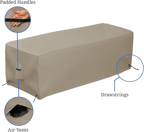 Miniatura 4 de Covers & all Funda rectangular para hoguera, forma rectangular, 12 onzas, impermeable, resistente a los rayos UV y a la intemperie, para patio,