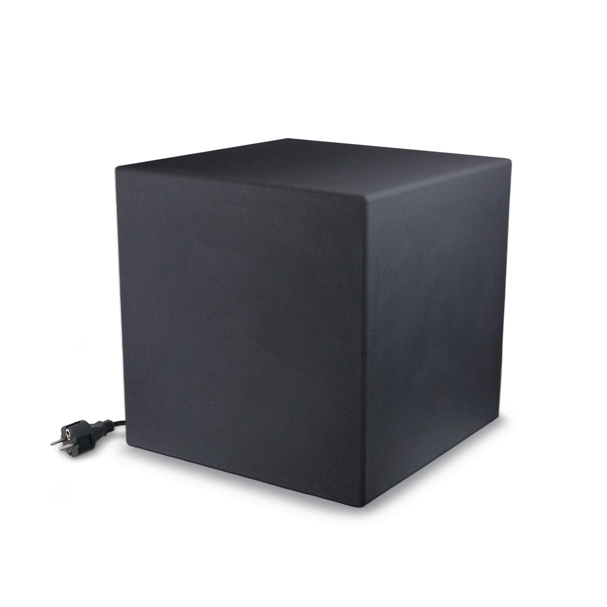 8 seasons design LED Würfel 33 cm, Shining Cube (Anthrazit) E27-Fassung, Leuchtmittel warmweiß – wetterfest – Leuchtwürfel für außen (Garten, Terrasse, Balkon) und innen – Beistelltisch, Hocker