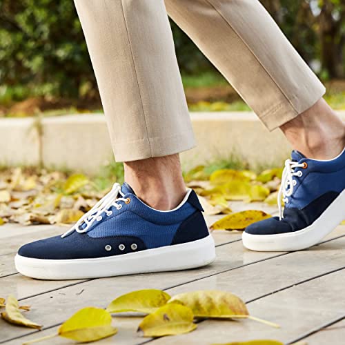 Orthocomfoot Mens Orthopedic Shoes With Arch Support,Plantar Fasciitis Walking Sneakers, Casual Fashion Supportive Shoes For High Arch Blue Size 9 #TOP6