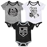 NHL Outerstuff Los Angeles Kings Cuddle & Play Infant Bodysuit Set (3er-Pack), 18 M