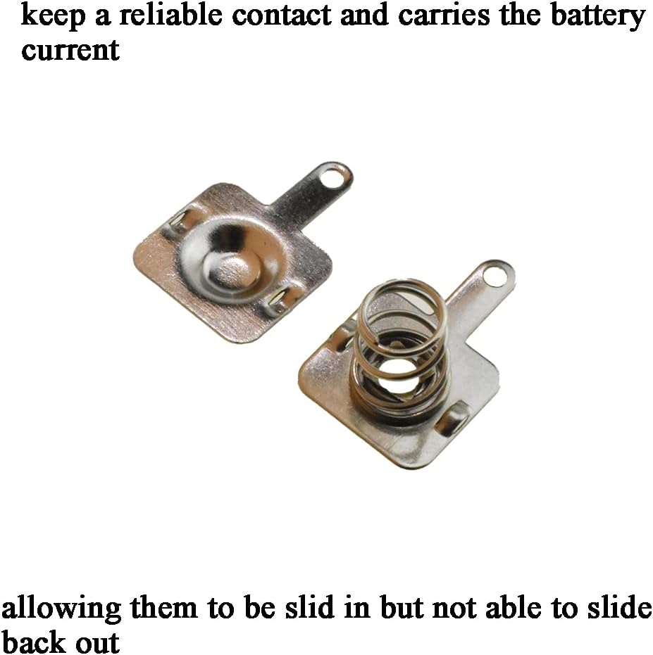 Boscoqo AA AAA Battery Spring Contact Plate Fully Contact Flexible Compress Spring Sturdy Clipping Manganese Steel Positive to Negative Conversion Replacement 10 Pairs for Remote Controller Terminal : Health & Household