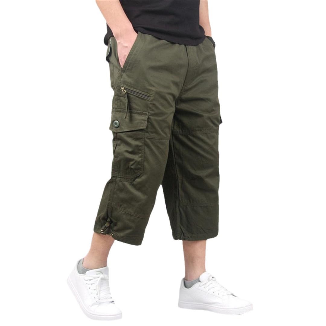 Short cargo d'été pour homme avec poches multiples en coton