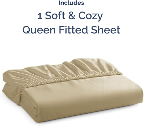 Miniatura 624 de King Fitted Bed Sheet - Bottom Single Fitted Sheet Only - Ultra-Soft Hotel Luxury Bedding w/ 8-16 Inch Deep Pockets - Breathable, Cooling & Wrinkle