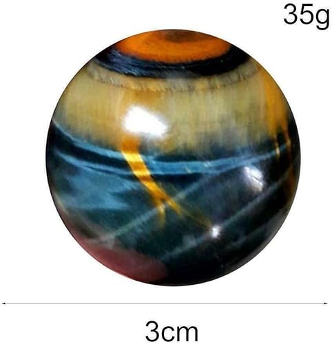 Miniatura 2 de TEAMWILL 2 bolas de cristal de cristal de jaspe de ojo de tigre azul natural, esfera de cuarzo, regalos de roca curativa