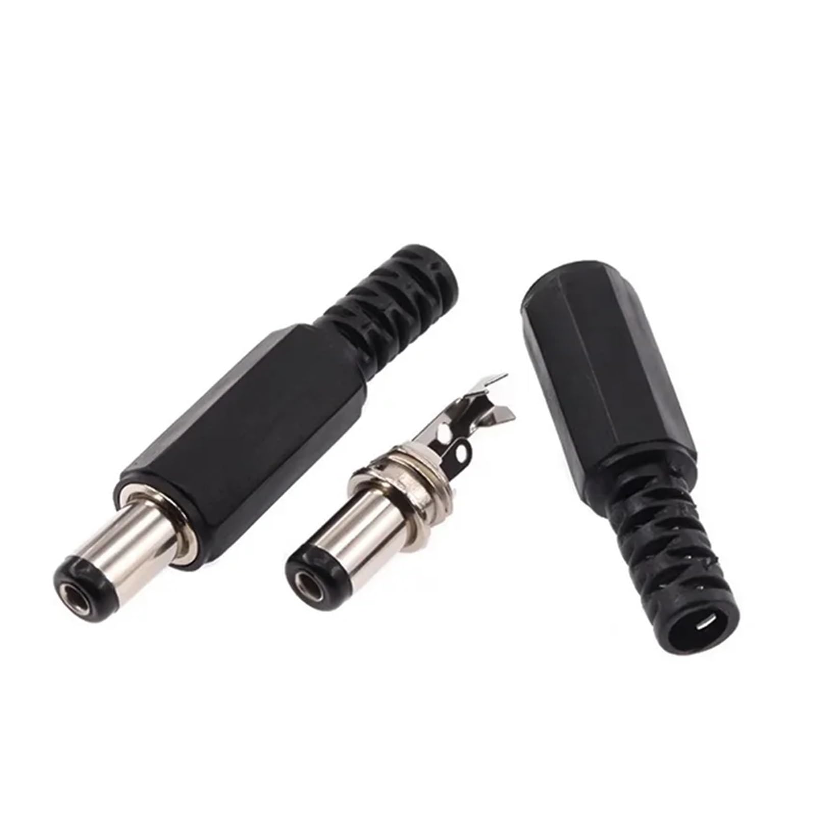 Lot de 5, 20 ou 100 connecteurs d'alimentation CC mâles 5,5 x 2,5 mm, à souder, 5,5 x 2,1 mm(5.5 X 2.5 X 9MM,250PCS)