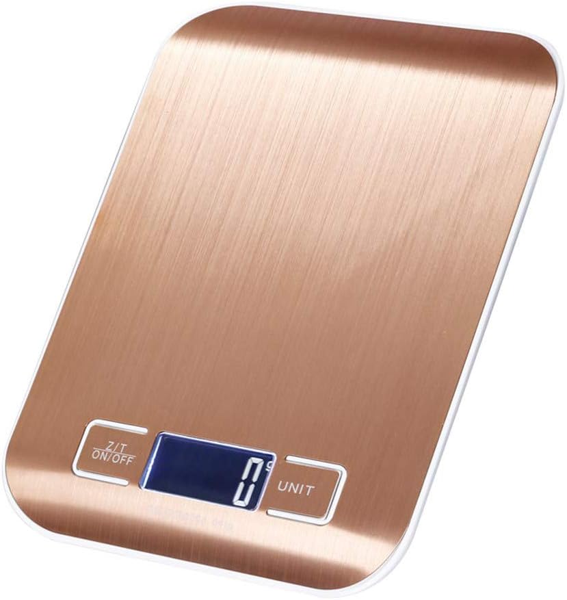 QULONG Food Kitchen Scale, 304 Stainless Steel with Backlit Display Digital Weight Grams for Weight Loss Baking Cooking,A