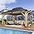 Rsyafung 13'x15' Wood Gazebo,Outdoor Hardtop Gazebo with Galvanized Steel Doule Roof, Wooden Frame Gazebos for Patio Backyard Deck