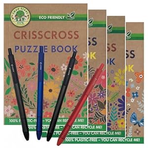 Ihoot Umweltfreundliches Crisscross-Puzzlebuch-Set 4er-Pack
