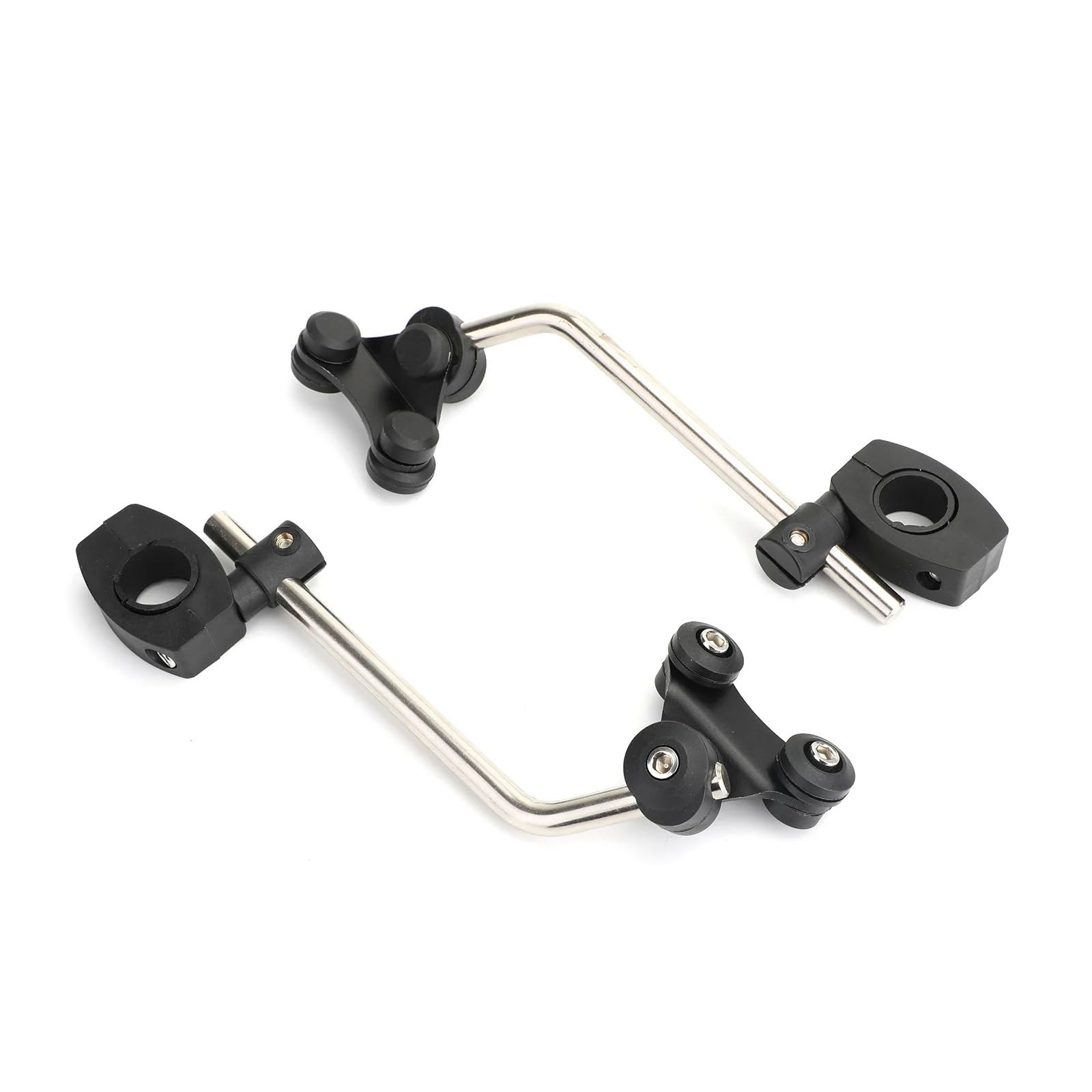 Moto Pare-Brise Avant Support Montage Pare-Brise Guidon Moto Universel 7/8" 22 Mm Déflecteurs Vent Moto(Noir)
