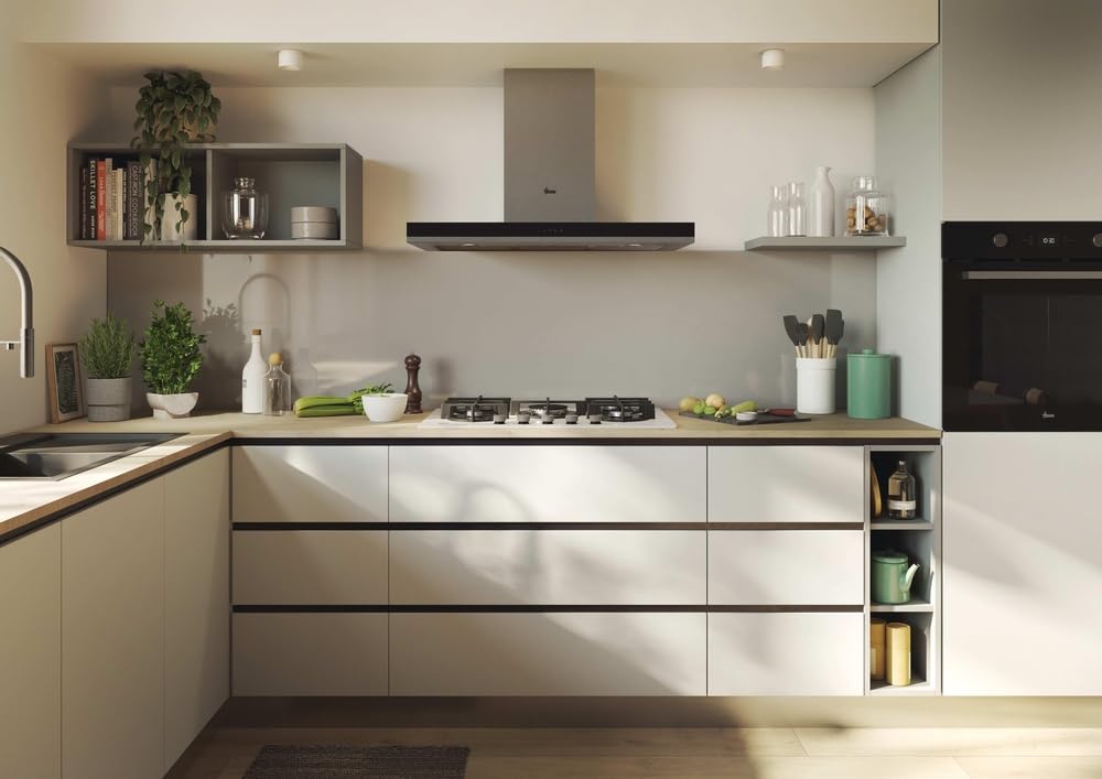 HVG74C3W - Piano Cottura 5 Fuochi Gas 75 cm Vetro Temperato Bianco