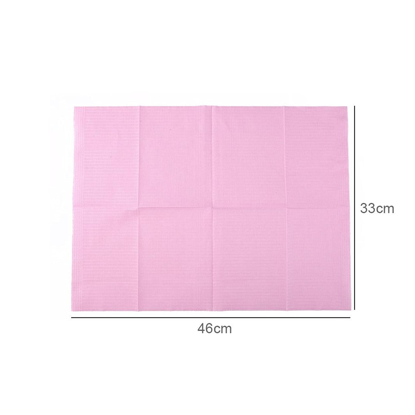 PJRYC 125 Stück Zahn-Lätzchen, 33 x 45,7 cm, 3-lagig, Einweg-Lätzchen, wasserdicht, für Patienten, wasserdicht, Tattoo-Lätzchen, Zahnbauch(Blau)