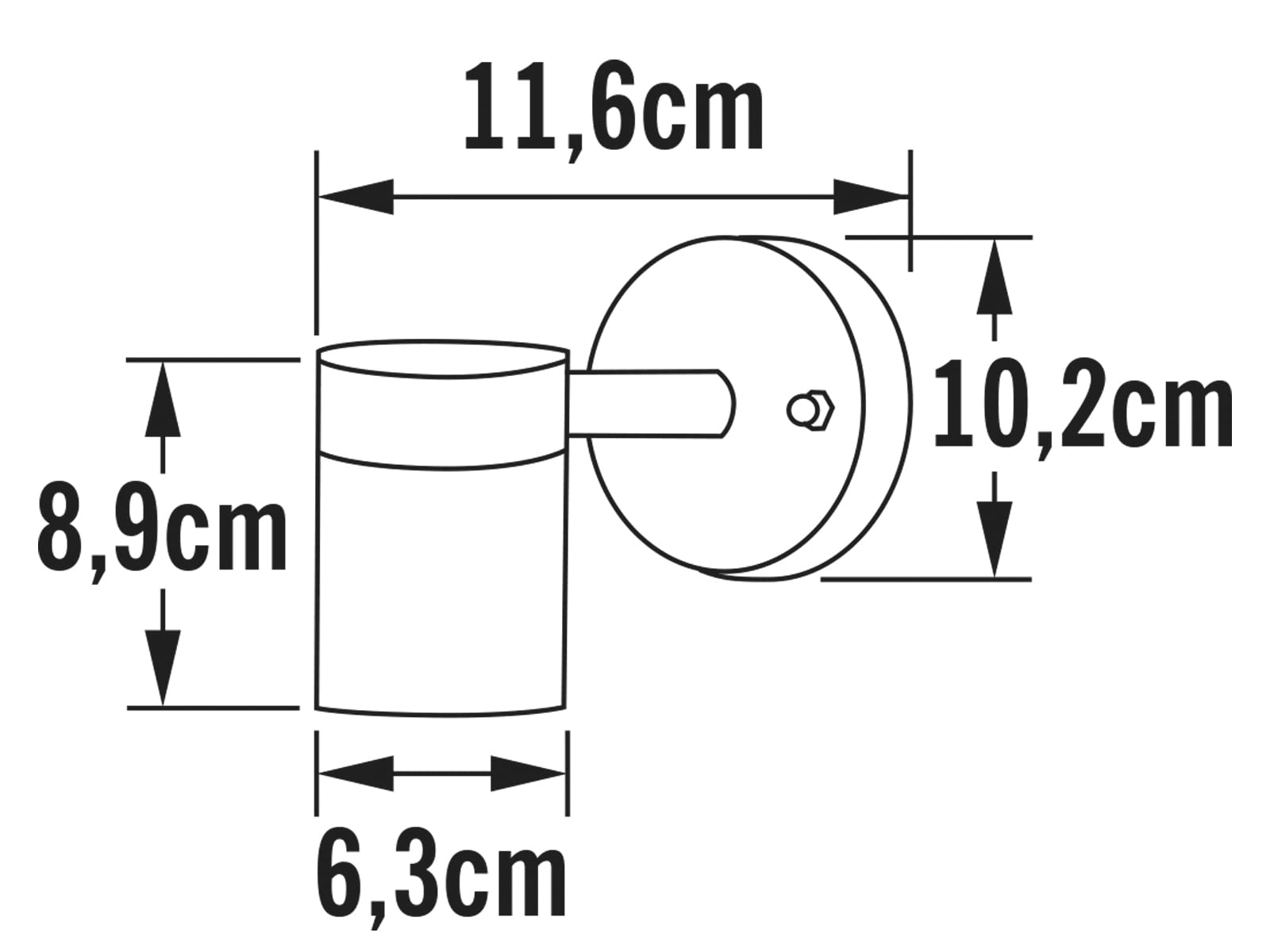 2er-Set Edelstahl Wandleuchte MODENA Down-Light, GU10, Höhe 9 cm, IP44; Konstsmide 7572-000