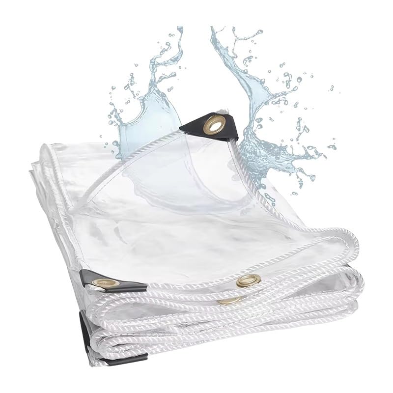 Lona transparente impermeable 100 x 270 cm resistente a rayos UV