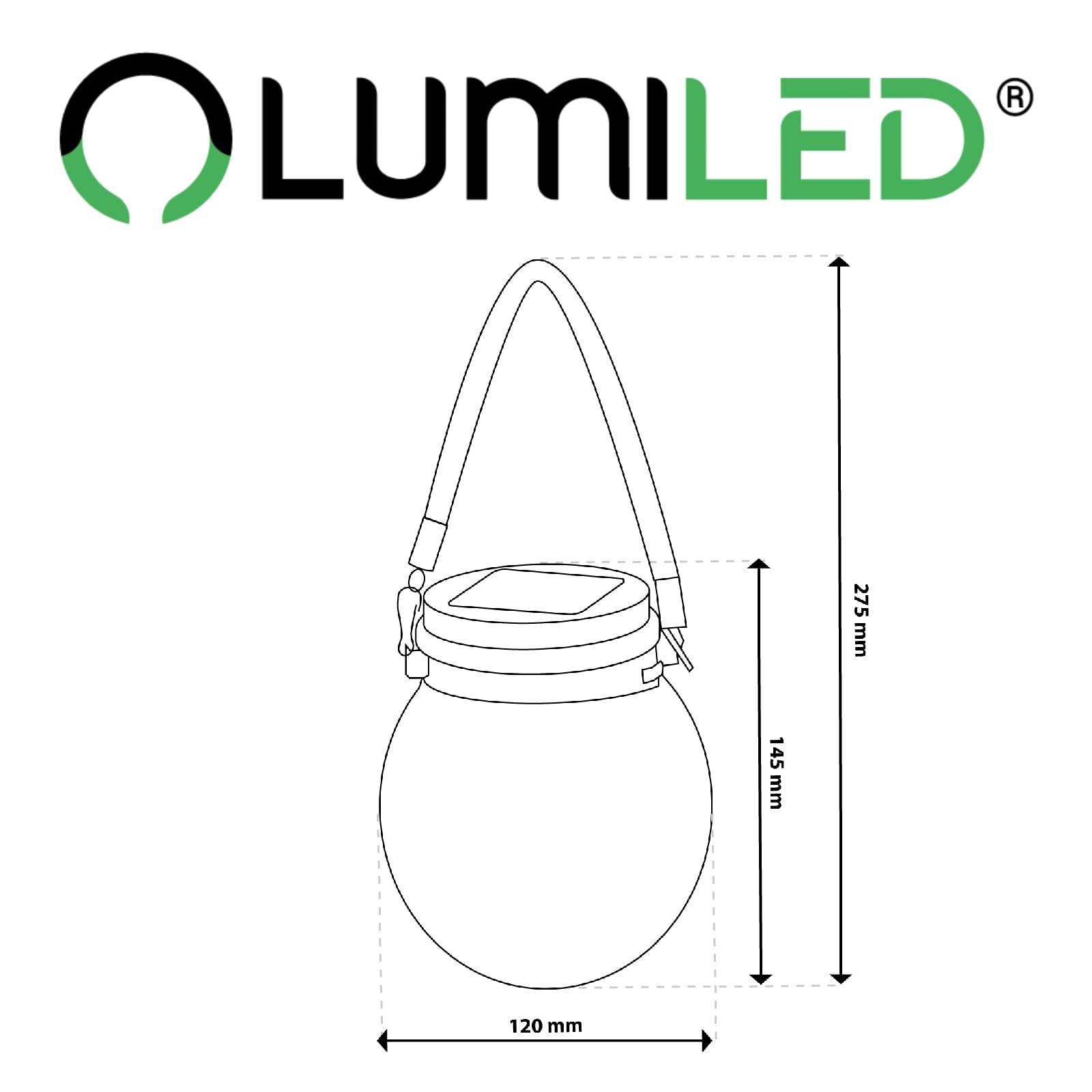 LUMILED 3x Set Solarleuchte Einmachglas Hängende Licht IP44 3000K 20 LED 600mAh Glas Pendelleuchte Außenlaternen ⌀12 cm Solar für Außen Dämmerungssensor Risslicht für Außen Garten Terrasse