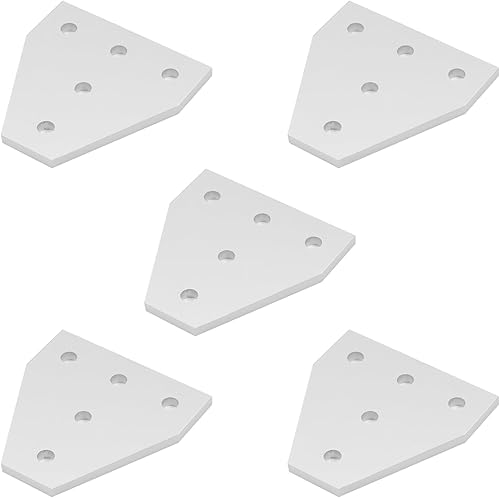 Miniatura 1 de Aicosineg Placa de unión exterior de aleación de aluminio en forma de T de 2.36 x 2.36 x 0.16 pulgadas (largo x ancho x alto) con soporte de junta