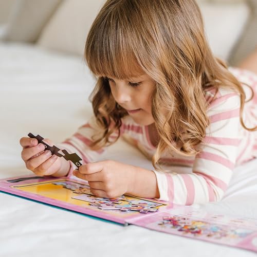 Image of Melissa & Doug Take-Along Magnetic Jigsaw Puzzle Set - Princesses (2 x 15 Piece) Travel Activity Toy for Preschoolers and Kids Ages 3+