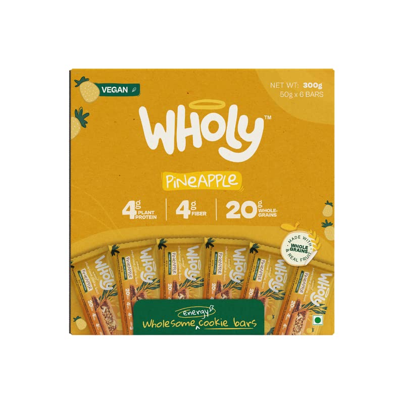 Wholy Wholegrain Pineapple Filled Cookie | High Protien | High Fiber | Rich & Indulgent Snack | Trans Fat Free | No Artificial Flavours | Multigrain Nutritious Balanced Snack - 50g (Pack of 6) (B0C4FMK4FG) Amazon Price History, Amazon Price Tracker