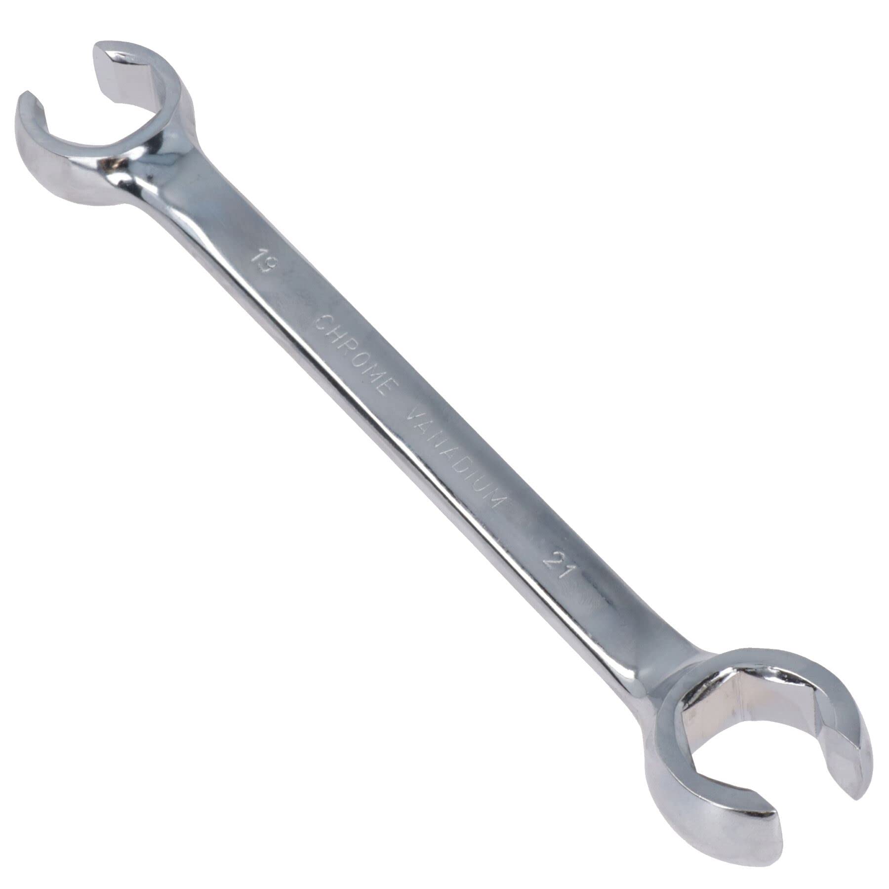 Ab Tools Silver 19Mm + 21Mm Metric Combination Flare Nut Brake Gas Fuel Pipe Spanner Wrench
