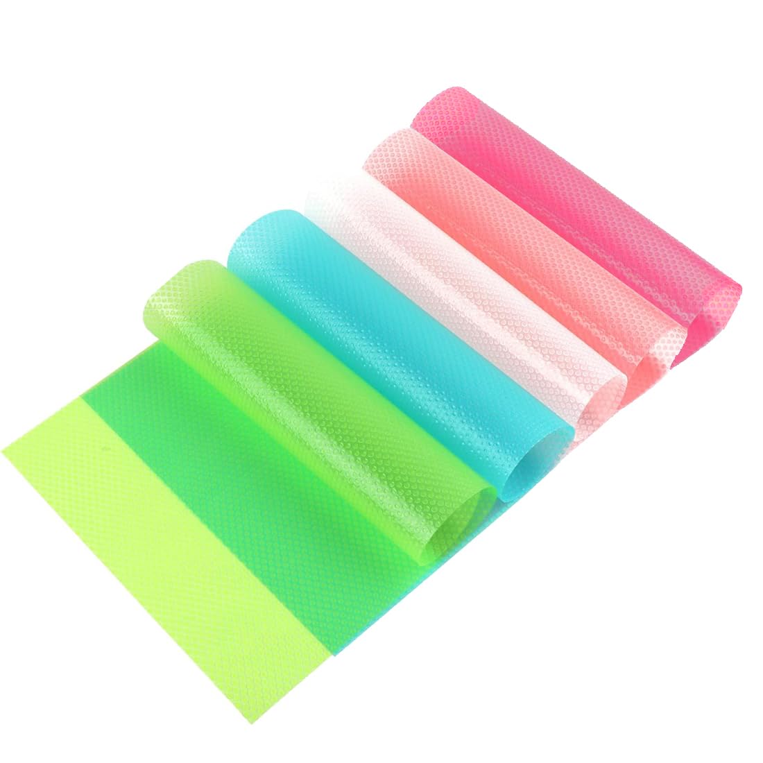 LATRAT 10 Fridge Mats, Colourful Moisture, Can Be Cut to Size, Silicone Fridge Pads, Place Mats for Family 45 x 29 cm, Transparent 10 - Image 2