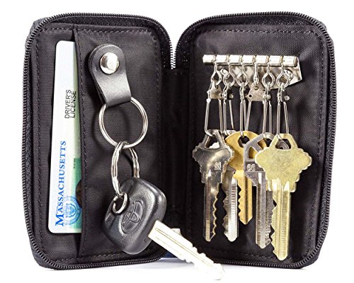 Big Skinny Slim Key Case, Holds Up To 3 Cards, Black #TOP1