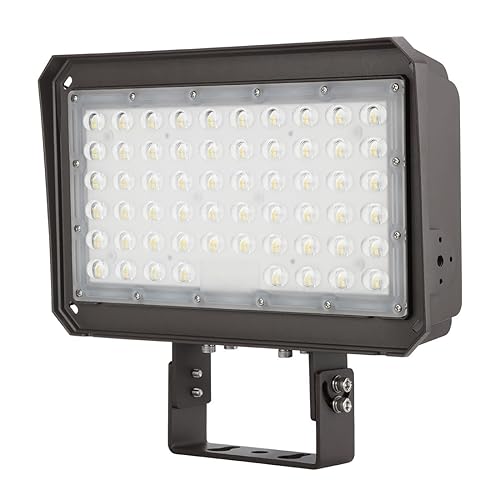 150W LED Flood Light with Dusk-to-Dawn Photocell, 5000K Daylight 100-277V