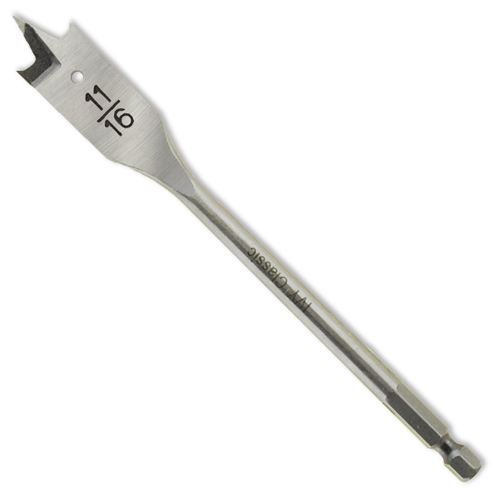 IVY Classic10711 11/16 x 6-Inch Swift Bore® Wood Spade Bit, High-Carbon Steel, 1/Card