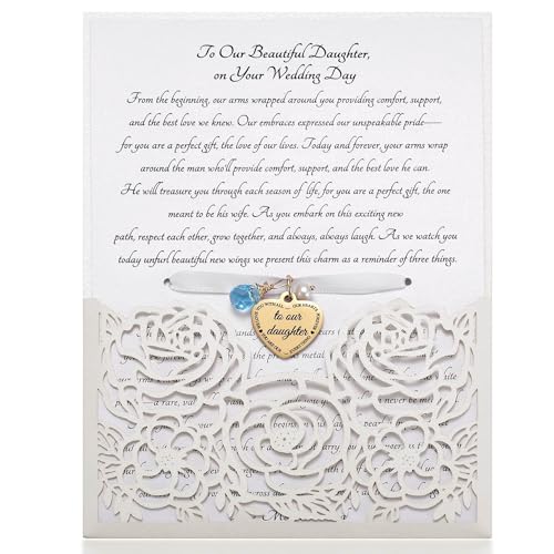 Image of MIXJOY Something Blue Gift for Bride, Wedding Day Bridal Blue Pearl Angel Wings Bouquet Garter Charm for Bride to Be
