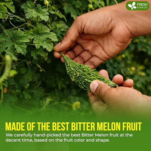 Image of FreshDrinkUS, Premium 8oz Bitter Melon Powder, 100% Natural & Pure, Herbal Tea, Daily Infusion Botanical, No Sugar, No Caffeine, No Gluten, Vegan. Rich in Antioxidants