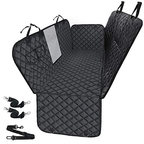Dog Car Seat Cover for Back Seat, HIPPIH Dog Seat Covers for Cars Back Seat, Waterproof & Nonslip Pet Car Seat Covers Backseat with Mesh Window, Dog Hammock for Car Backseat with Storage Pocket