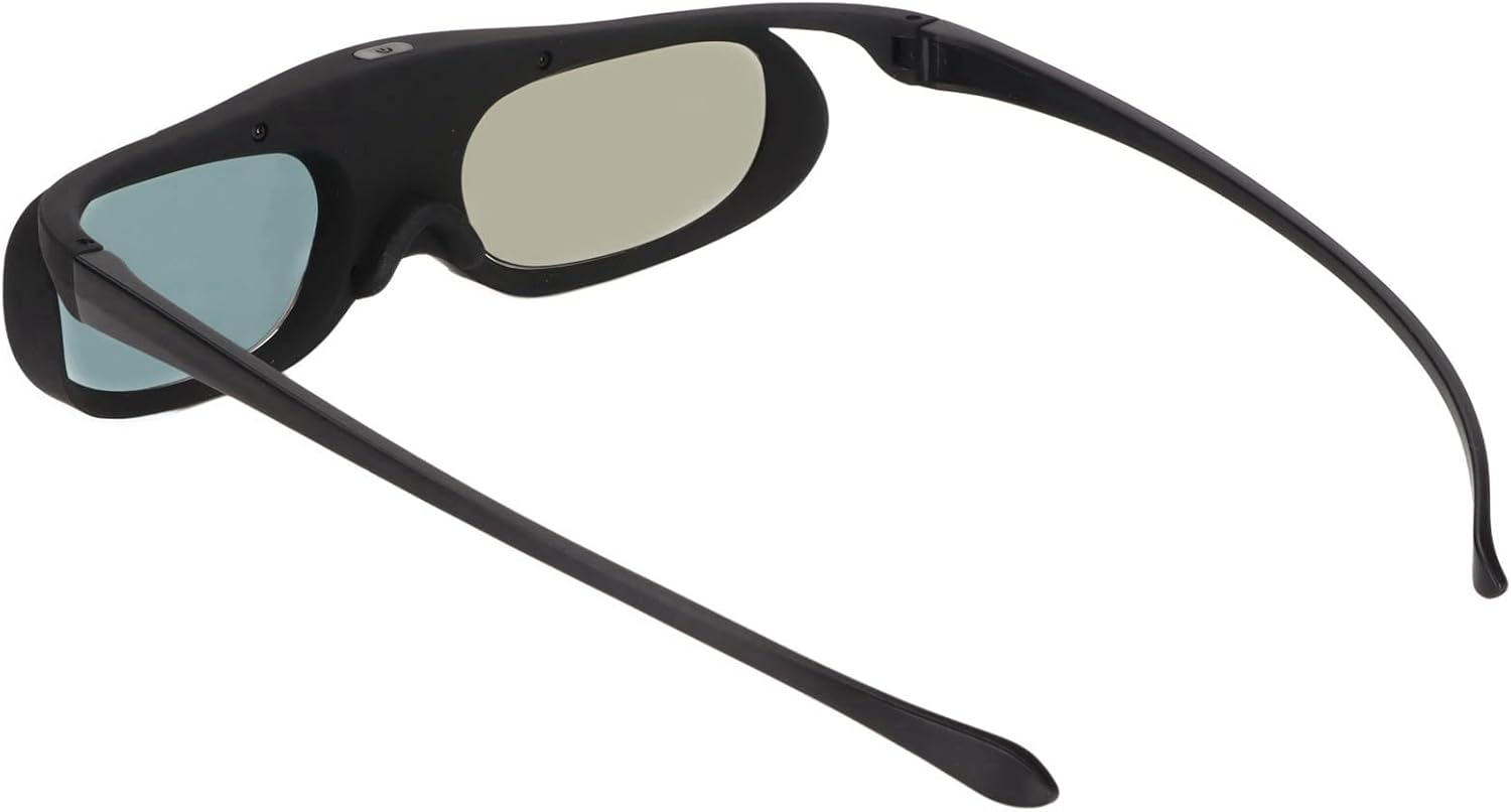 BRRNOO 3D Glasses, 3D Glasses for Movies at Home Shutter with DLP Link LCD Lens 2Pcs 144Hz Active Shutter for DLP Orojectors