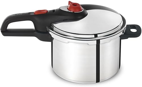 P2614634 Secure Aluminum Initiatives 12-PSI Pressure Cooker Cookware, 6-Quart, Siver